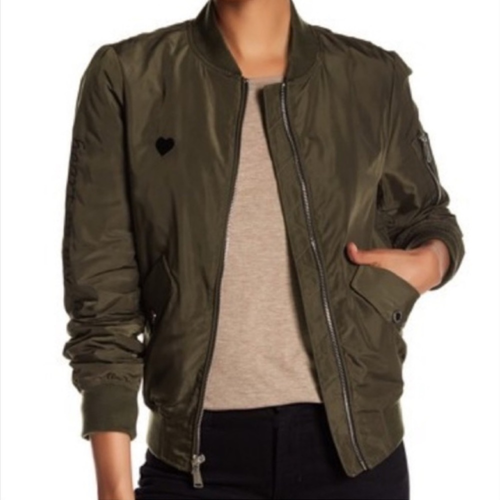 Bcbgeneration Olive Bomber Jacket - image 1